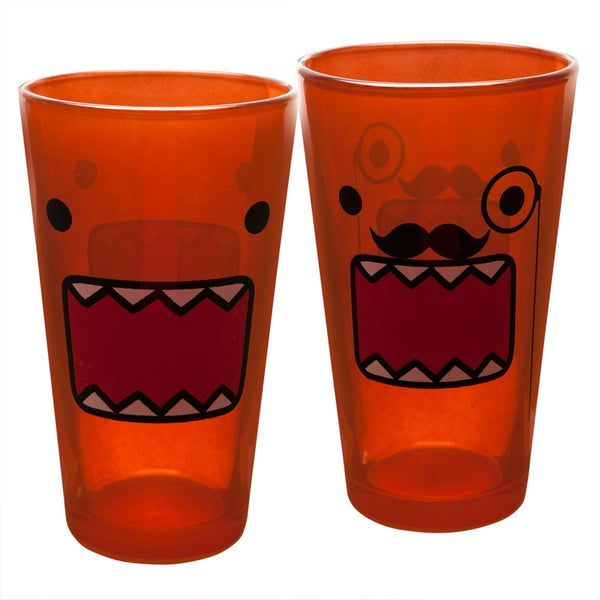 Domo - Mustache & Face Two Pack Pint Glass Set