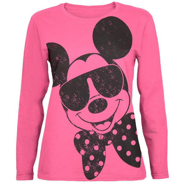 Mickey Mouse - Bow Juniors Long Sleeve T-Shirt