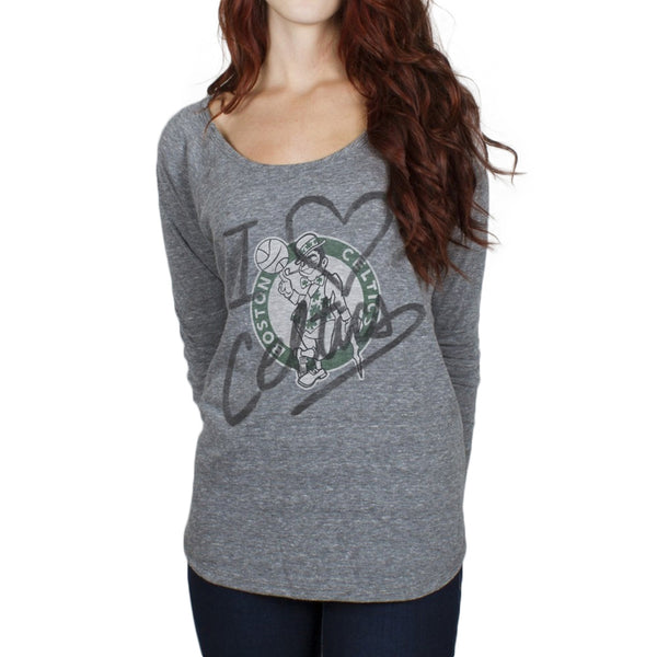 Boston Celtics - Time-Out Tri-Blend Juniors Long Sleeve Slouch