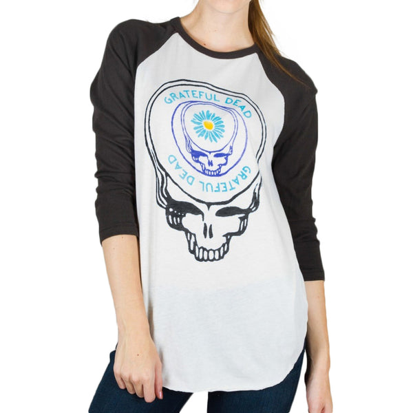 Grateful Dead - Painted Flower Steal Your Face Juniors Raglan