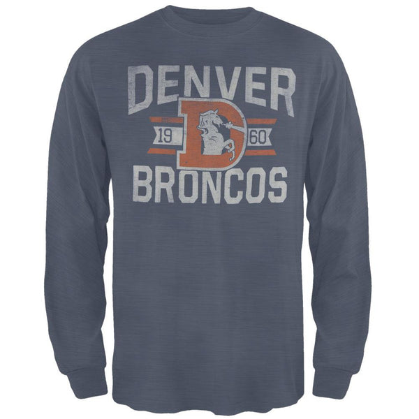 Denver Broncos - Distressed Logo Scrum Premium Long Sleeve T-Shirt