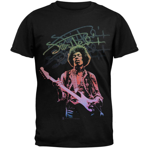 Jimi Hendrix - Triple Signature Soft T-Shirt
