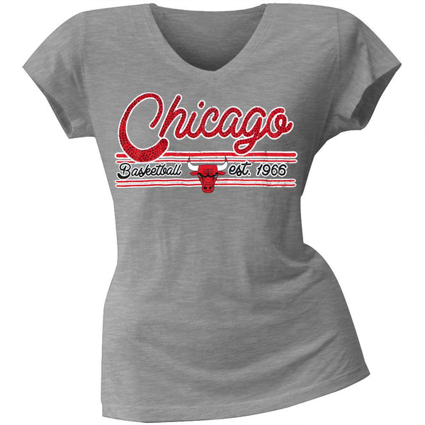 Chicago Bulls - Center Juniors V-Neck T-Shirt