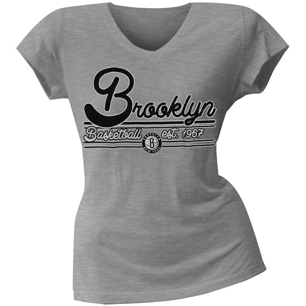 Brooklyn Nets - Center Juniors V-Neck T-Shirt