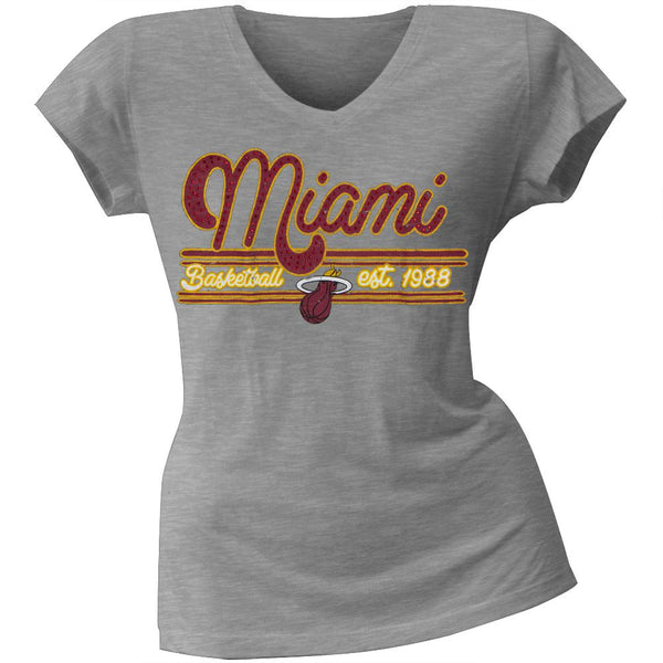 Miami Heat - Center Juniors V-Neck T-Shirt