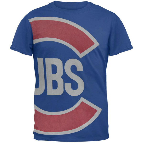 Chicago Cubs - Overgrown Logo Blue Soft T-Shirt