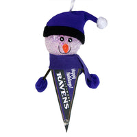 Baltimore Ravens - Light-Up Snowman Pennant Ornament
