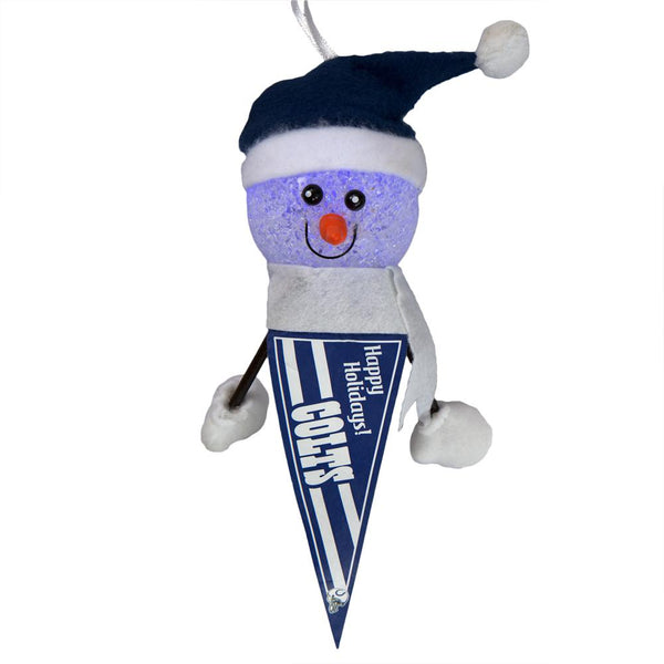 Indianapolis Colts - Light-Up Snowman Pennant Ornament
