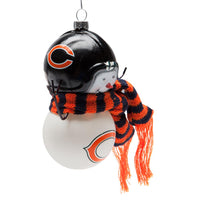 Chicago Bears - Blown Glass Snowman Ornament