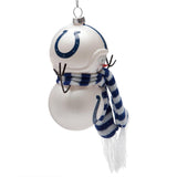 Indianapolis Colts - Blown Glass Snowman Ornament