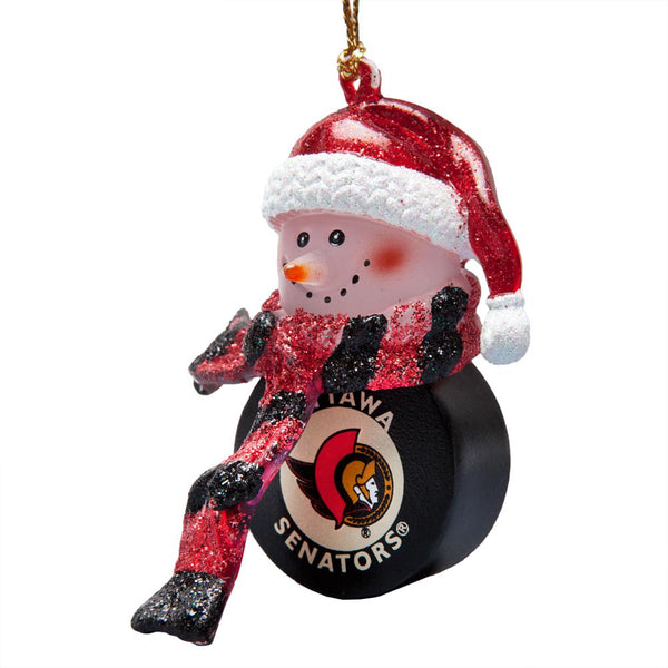 Ottawa Senators - Snowman Puck Christmas Ornament