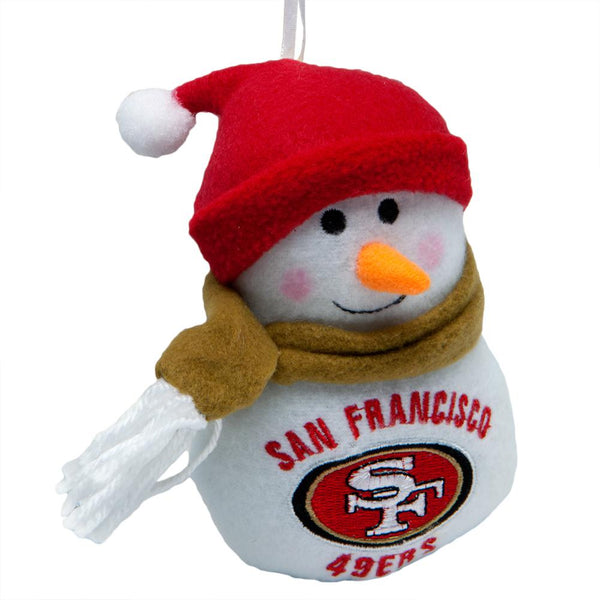 San Francisco 49ers - Plush Snowman Ornament