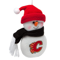 Calgary Flames - Plush Snowman Ornament