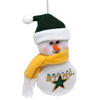 Dallas Stars - Plush Snowman Ornament