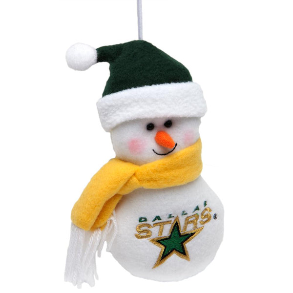 Dallas Stars - Plush Snowman Ornament