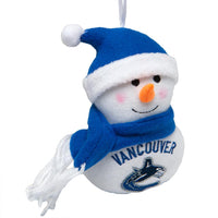 Vancouver Canucks - Plush Snowman Ornament