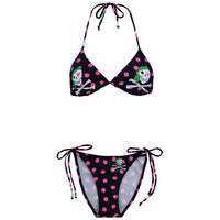 Jolly Roger Pink Polka Dot Bikini Set