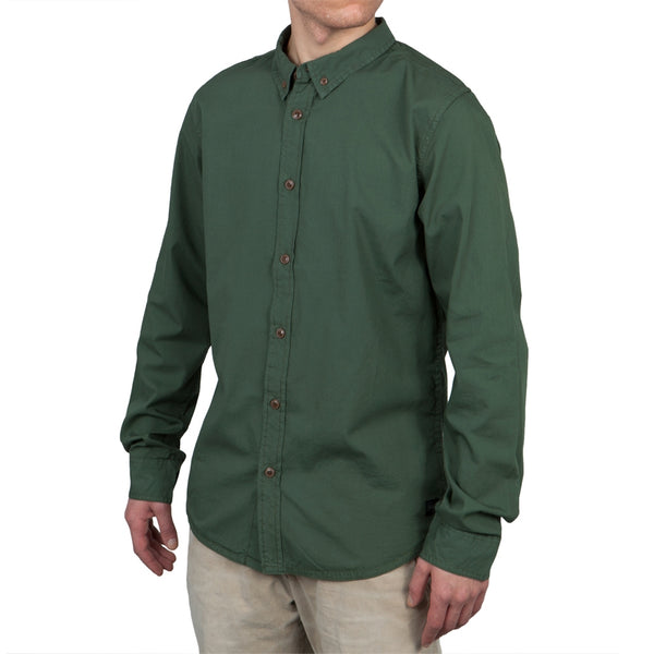 O'Neill - Pacifica Army Green Long Sleeve Button-Up Shirt