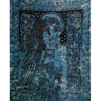 Celtic Angel Teal Single Tapestry