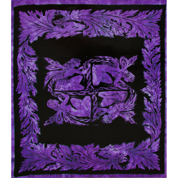 Fairy Square Purple Full Tapestry