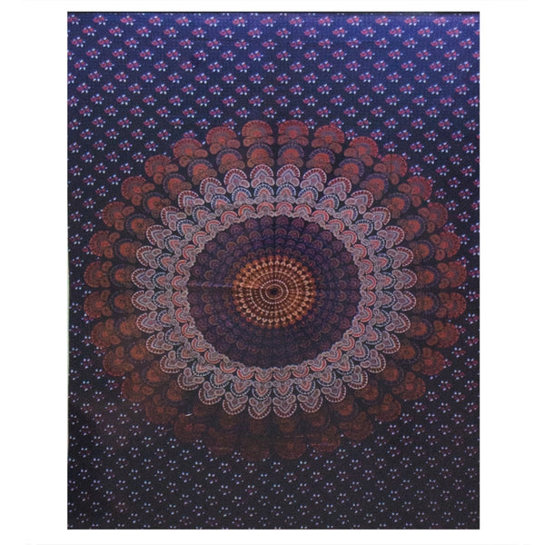 Large Kaleidoscope Mandala Single Tapestry