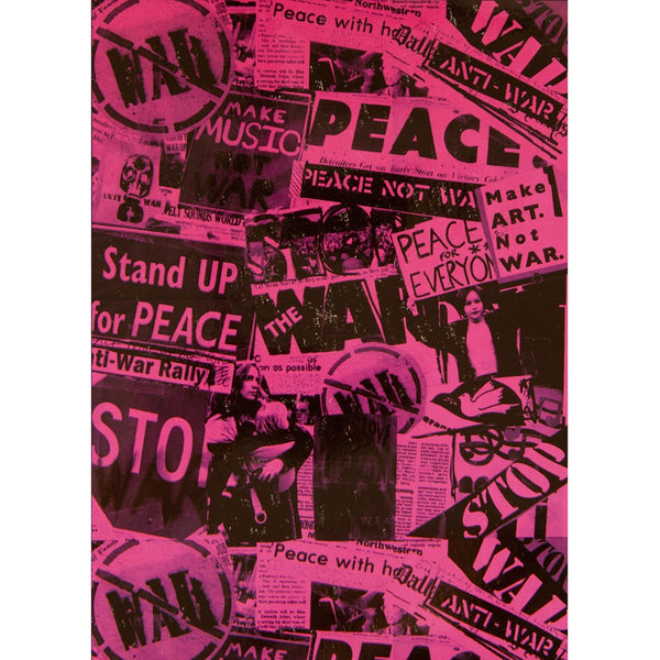 Protest War Newspaper Collage Fleece Blanket