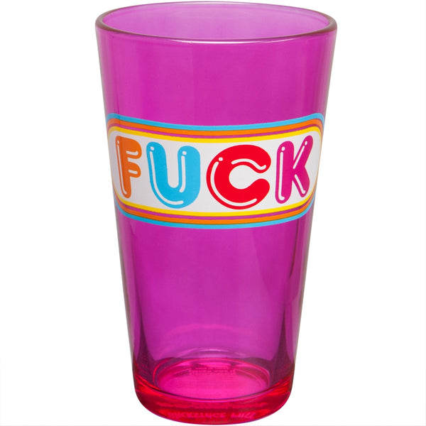 Fuck Oval Logo Pint Glass