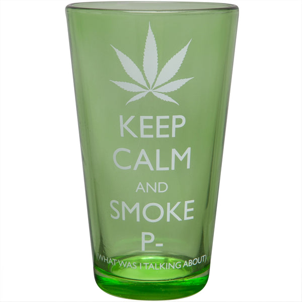 Keep Calm and Smoke Pot Pint Glass