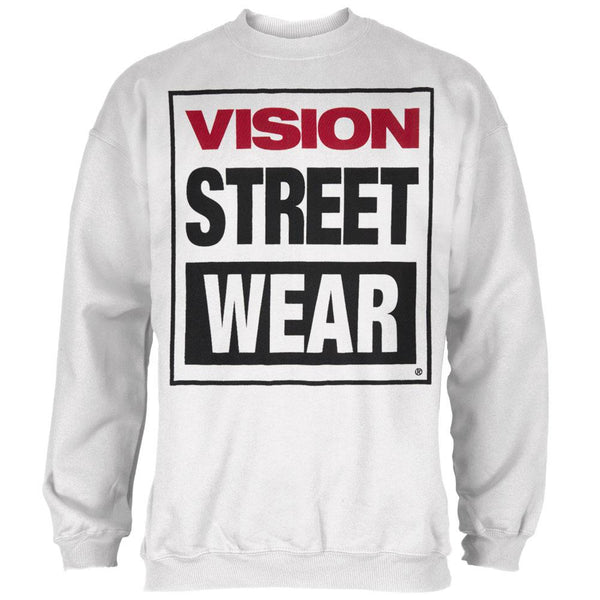 Vision Street Wear - Logo Fleece White Crew Neck Sweatshirt