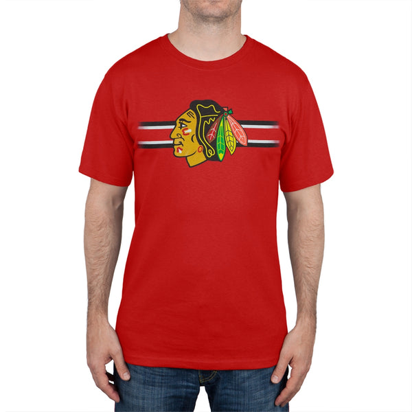 Chicago Blackhawks - Bar Stripe Logo T-Shirt