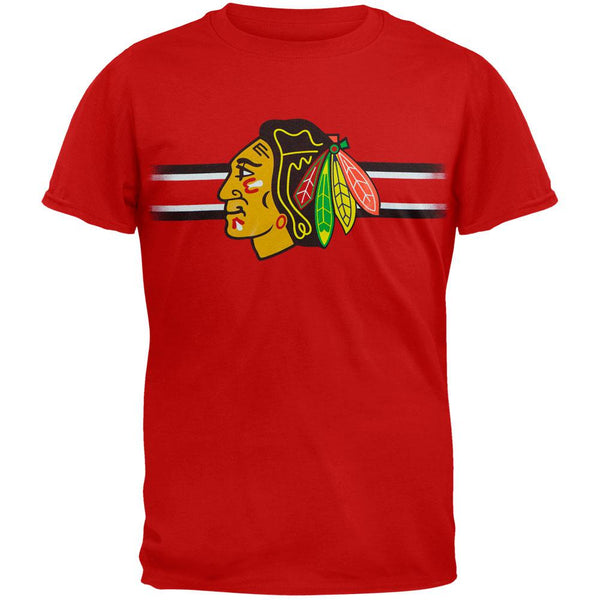 Chicago Blackhawks - Bar Stripe Logo Youth T-Shirt