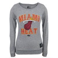 Miami Heat - Distressed Gem Hoop Logo Juniors Long Sleeve T-Shirt