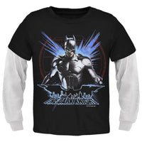 Batman - Dark Knight Over City Juvy 2fer Long Sleeve T-Shirt