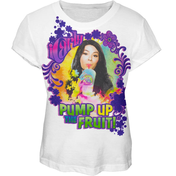 iCarly - Pump Up The Fruit Girls Youth White T-Shirt