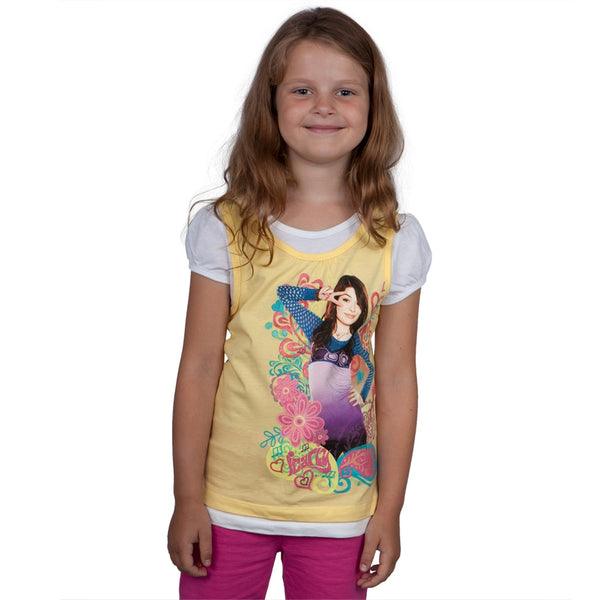 iCarly - Peace Sign Girls Juvy Short Sleeve 2fer