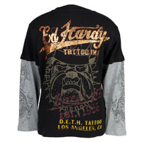 Ed Hardy - Running Bulldog Youth 2fer Long Sleeve T-Shirt