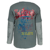 Ed Hardy - Panther In Grass Youth 2fer Long Sleeve T-Shirt