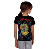 Ed Hardy - Exploding Skull Sunburst Girls Black Juvy T-Shirt