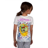 Ed Hardy - Exploding Skull Sunburst Girls Juvy T-Shirt