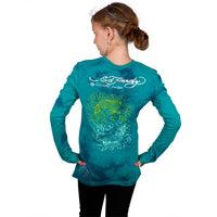 Ed Hardy - Two Koi Fish Swimming Girls Youth Long Sleeve