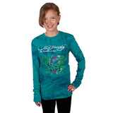 Ed Hardy - Two Koi Fish Swimming Girls Youth Long Sleeve