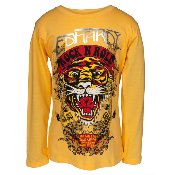 Ed Hardy - Rock N Roll Tiger Girls Juvy Long Sleeve T-Shirt