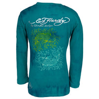 Ed Hardy - Two Koi Fish Swimming Girls Juvy Long Sleeve T-Shirt