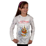 Ed Hardy - Bird And Rose Girls Youth Long Sleeve