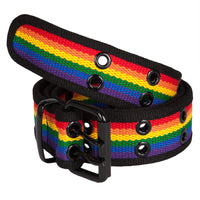 Rainbow Web Double Grommet Belt