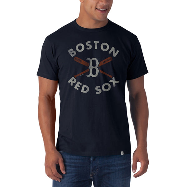 Boston Red Sox - Crossed Bat Logo Flanker Premium T-Shirt