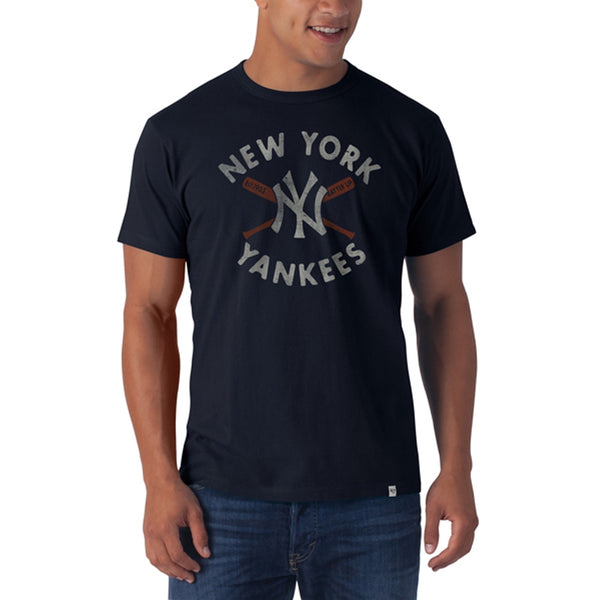 New York Yankees - Crossed Bat Logo Flanker Premium T-Shirt