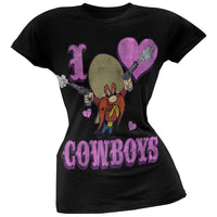 Looney Tunes - Yosemite I Heart Cowboys Juniors T-Shirt