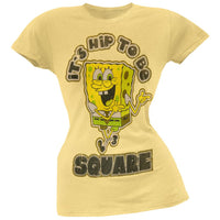 Spongebob Squarepants - It's Hip To Be Square Juniors T-Shirt