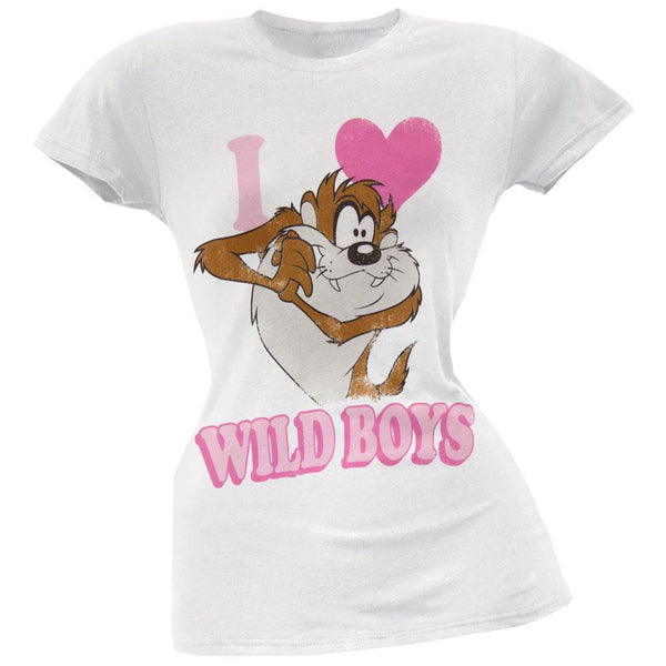 Looney Tunes - Taz I Heart Wild Boys Juniors T-Shirt